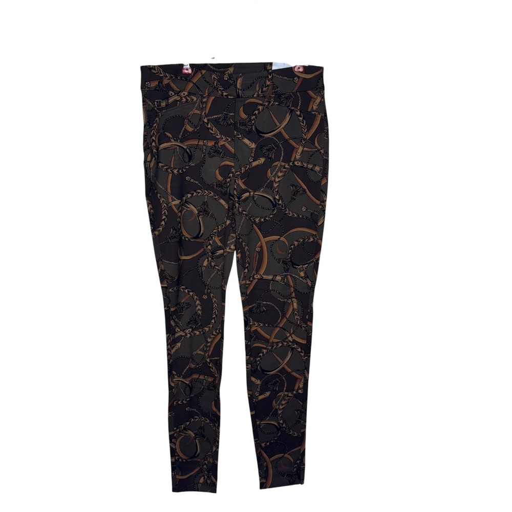 Chico's Women's Legging Ponte Canyon‎ Print Double Expresso Stretch Size 1R NWT